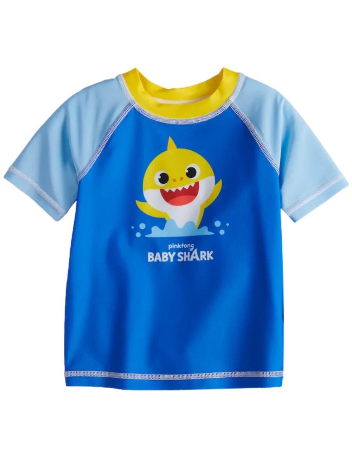 Baby Shark Toddler Boys' Rash Guard and Swim Trunks Set, Sizes 2T-4T