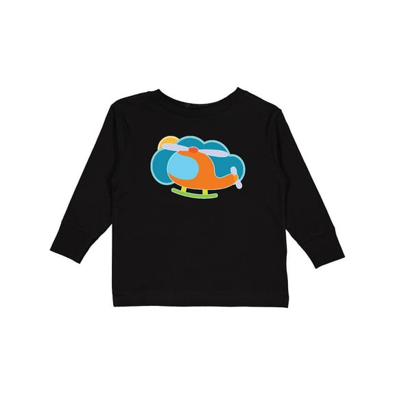Inktastic Helicopter for Boys Boys Long Sleeve Toddler T-Shirt