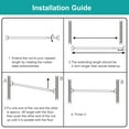thumbnail image 4 of Shower Curtain Rod Black TeqHome 47.2in Spring Tension Shower Rods No Drilling Rust-Resistance Matte Stainless Steel Anti-Slip Adjustable Curtain Rod for Bathroom Wardrobe Windows, 4 of 11