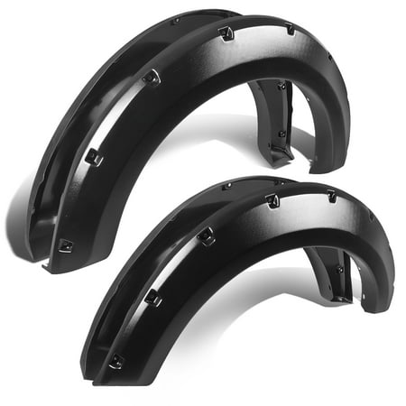 Ford Fender Cover For 2004 to 2008 Ford F-150 Grain Textured Pocket -Riveted Style Side Fender / Cover / Protector Wheel Flares (Black) ()