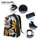 thumbnail image 5 of Disketp Yellow White Daisy Pattern Mochila Unisex de Apertura Lateral Completa, Mochila para Laptop para Escuela, Trabajo y Viajes, 5 of 8