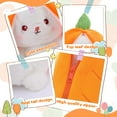 thumbnail image 5 of LUXERAD Reversible Bunny Plush Toy, Carrot Rabbit Zip Conversion for Kids(10 inch), 5 of 7