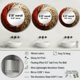 thumbnail image 4 of Designart "Rich Red & Gold Pottery Spirals I" Abstract Spirals Round Mirror Wall Decor Modern - Large Gold Round Office Mirror - Round Mirror - 36" x 36", 4 of 6