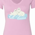 thumbnail image 4 of Inktastic Harp Seal Women's V-Neck T-Shirt, 4 of 5