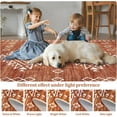 thumbnail image 5 of Garvee 6'x9' Area Rugs for Living Room Indoor Bedroom Rug Bohemian Farmhouse Rug Non-Slip Soft Geometric Carpet, Brick Red, 5 of 7