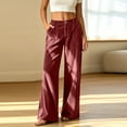 thumbnail image 2 of Drses Fall Winter Flowy Loose Palazzo Pants for Women, High Waist Striped Casual Lounge Trousers, Versatile Wide Leg Slacks for Travel Vacation Casual Daily Outfits Multi Neutral Stripes, 2 of 8