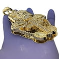 thumbnail image 5 of Huge 3D Jesus Piece Combo Hip Hop Pendant Cross Last Supper Hands Gold Finish, 5 of 9