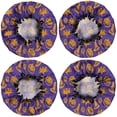 thumbnail image 2 of Shower Caps,Halloween Witch Hats Bats and Pumpkins Waterproof Shower Cap for Women 4 Pieces,Double Reusable Hair Cover for Shower PEVA Elastic Stretch Hem, 2 of 7