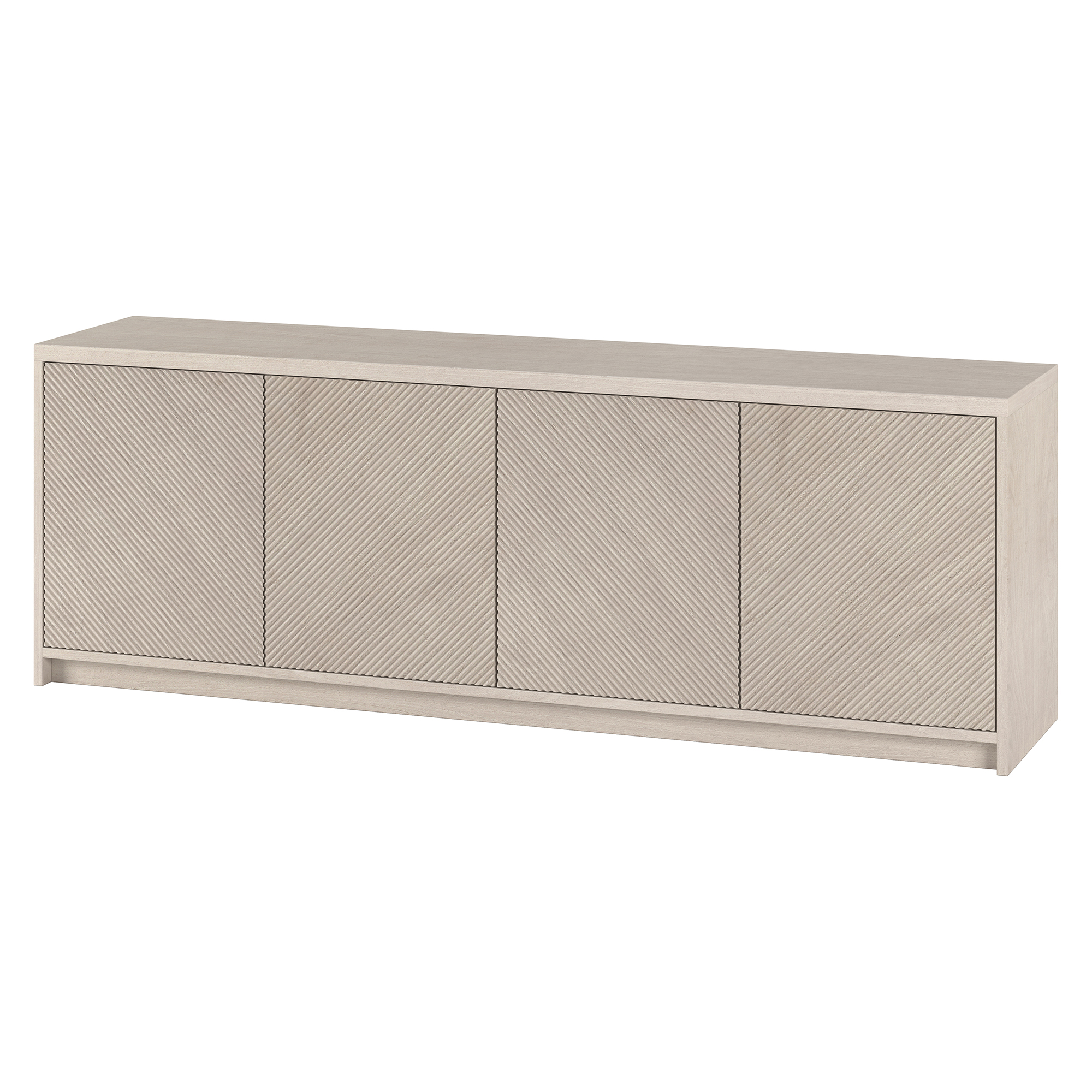 Renad Rectangular TV Stand for TV's up to 78" in Alder White