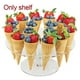 thumbnail image 4 of Soporte para cono de helado, estante para cono de helado acrílico de 16 capacidades, estante para cocinar cono de magdalena, soporte para cono de helado - transparente, 1 pieza, 4 of 7