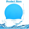 thumbnail image 2 of Rush 2 Pieces Kids Swim Caps for Long Hair Silicone Swimming Cap for Girls Boys Kids Teens with Long Curly Hair Braids Dreadlocks Large Waterproof Swim Hat, Purple S1182, 2 of 5