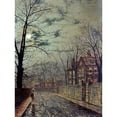 thumbnail image 2 of A Moonlit Road Poster Print by John Atkinson Grimshaw, 2 of 2