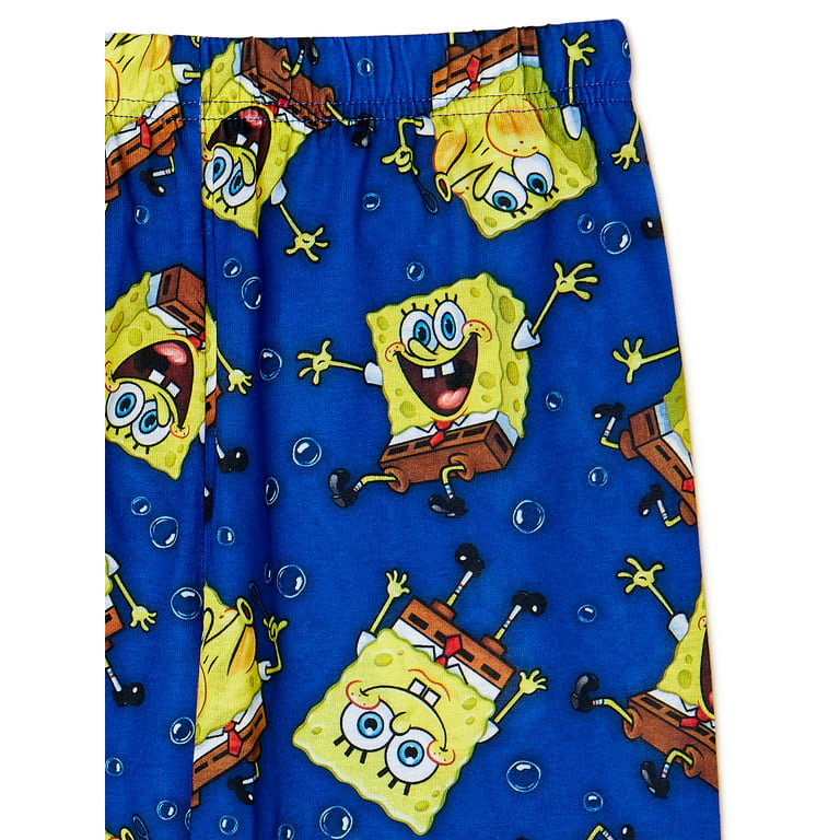 Spongebob SquarePants Boys Short Sleeve Shirt and Shorts, 2-Piece Pajama Set,  Sizes 4-12 