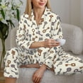 thumbnail image 6 of Saiise Keys1 Print Women Soft Pajama Sets,Long Sleeve Sleepwear Button Up 2-Piece Pjs Lounge Sets-Medium, 6 of 7