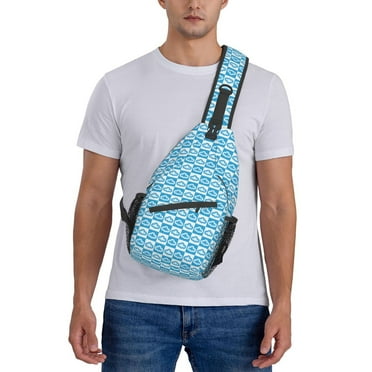 ZICANCN Crossbody Sling Bags for Women Men,Blue White Cloud Casual Shoulder Backpacks for Hiking Daypacks