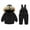 Black, variant on URMAGIC Toddler Baby Boy Snowsuit Winter Clothes Kids Girls Coats Snow Pants And Jacket