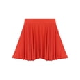 thumbnail image 3 of Sholeno Women's Basic Versatile Flared Stretchy Waist Skated Skirt Casual Mini Plain Pleated Skirt Red One Size, 3 of 7