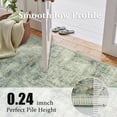 thumbnail image 6 of ATHOPE 6x9 Area Rug, Vintage Boho Medallion Rugs Non-Slip Soft Low Pile Washable Rug Large Distressed Rug Indoor Retro Carpet for Living Room Bedroom Dining Room Home Office, Moss Green, 6 of 8