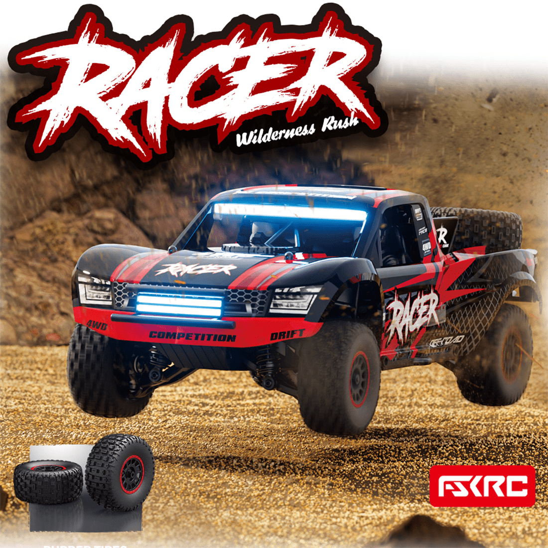 RD12 1/12 Scale RC Drift Car for Adults, 2.4G 4WD Full-Proportional Brushed Drift Racing Car with Gyroscope and 7-Color LED Lights for Hobbyist - RTR
