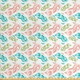 thumbnail image 1 of Oriental Upholstery Fabric by the Yard, Ornamental Fish Pattern with Rich Curls Fantasy Medieval Art, Decorative Fabric for DIY and Home Accents, Turquoise Peach by Ambesonne, 1 of 4