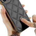 thumbnail image 5 of Funda de teléfono de PU galvanizada para iPhone 14 Pro Max, marrón, 5 of 5