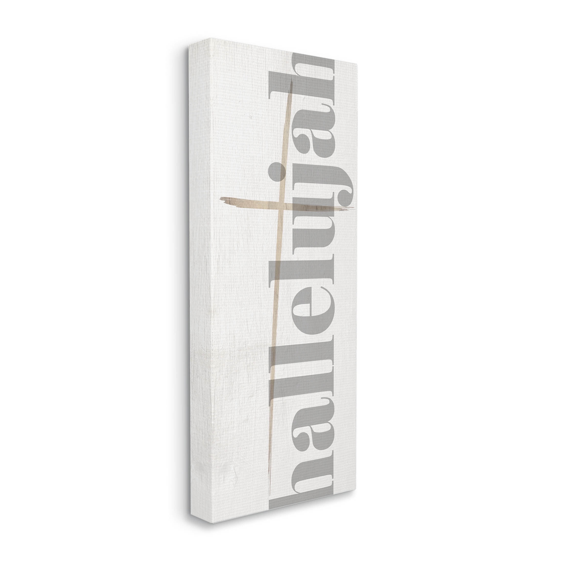 Hallelujah Spiritual Christmas Sign Holiday Graphic Art Gallery Wrapped Canvas Print Wall Art