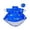 Blue, variant on Sporty Porch Goose Summer Outfit Soccer Print Dress Set with Matching Hat for 19 to 23 Inch Porch Goose Clothes Garden Statue Game Day Decor