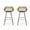 Light Brown, Black, Beige, variant on Lisa Outdoor Wicker Barstools with Cushions (Set of 2)