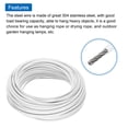 thumbnail image 3 of Uxcell 98FT Stainless Steel Cable Railing Kit, 1/8" Vinyl Coated 7x7 Strand Wire Rope with Loop Sleeves and Thimbles White, 3 of 7
