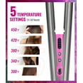thumbnail image 4 of Hair Straightener and Curling Iron 2 in 1 Flat Iron Hair Straightener Ceramic Extra-Long Plates Straightener and Curler Auto Shut Off Hair Flat Iron Curling Iron,5 Temp. Setting(300℉-450℉) by PRITECH, 4 of 7