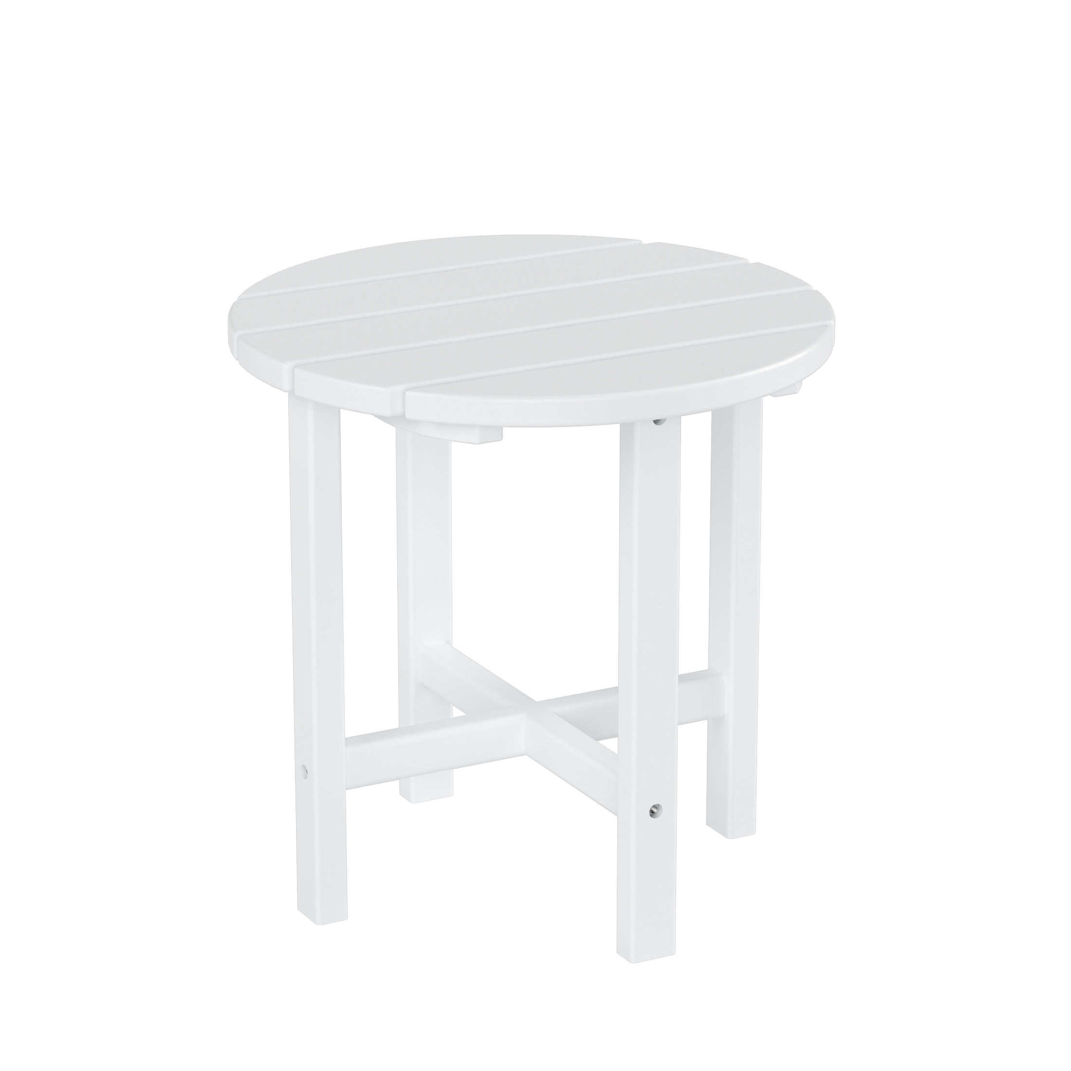 Westin Outdoor with Side Table HDPE Plastic Adirondack Chair - White (Set of 2) - image 5 of 5