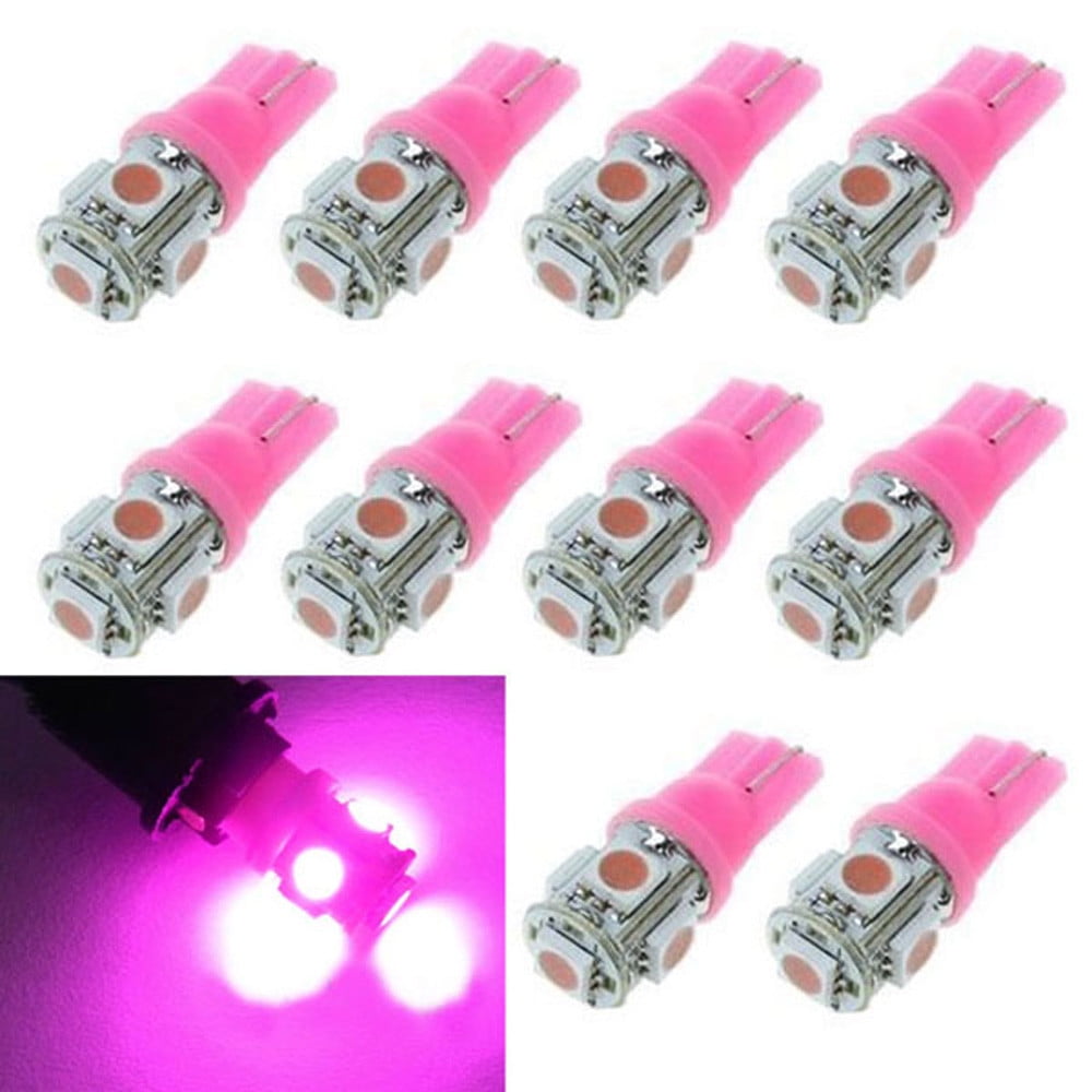 TONSEE 10pcs T10 Wedge 5-SMD 5050 Xenon LED Light Bulbs 192 168 194 W5W 2825 158 Blue 