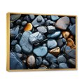 thumbnail image 2 of Designart "Patterns on the Rocky Beach II" Nautical & Beach Floater Framed Wall Art Print, 2 of 7