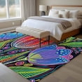 thumbnail image 5 of Abstract Tulip Flowers 6'x9' Area Rug for Living Room, Spring Colorful Floral Leaf Plant Non-Slip Floor Mat Rugs for Bedroom Dining Room, Indoor Large Carpet for Classroom, Nursery Rugs for Playroom, 5 of 9