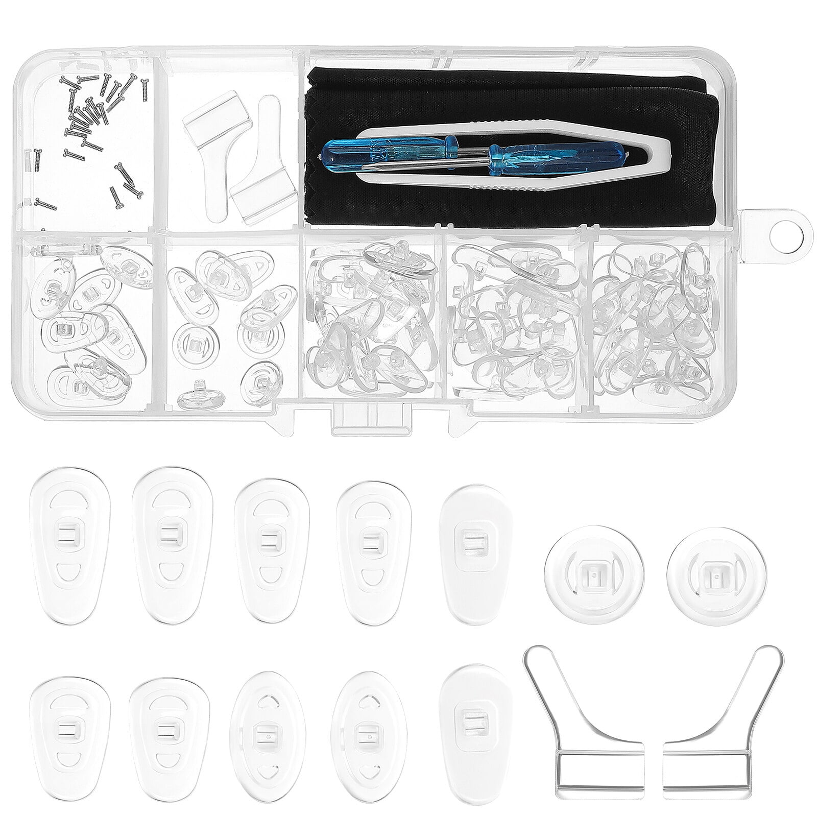 1 Set Eyeglass Repair Kit Glasses Screws and Nose Pads Kit for