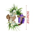 thumbnail image 2 of Moocorvic Easter Cross Wreaths for Front Door, Artificial Wooden Christian Easter Florals Wreath Hanging Sign Farmhouse Party Supplies Decorations 16Inch, 2 of 7