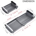 thumbnail image 2 of FrostHike Expandable Dish Rack, Compact Dish Drainer, Stainless Steel Dish Drying Rack with Removable Cutlery Holder, Anti Rust Plate Rack, Small Sink Drainer for Sink or Kitchen Countertop, 2 of 5