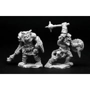 Reaper Miniatures Bugbear Warrior (2 Pieces) #02818 Dark Heaven Unpainted Metal