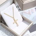 thumbnail image 5 of Pearl Cross Necklace for Women Gifts for Christmas Baroque Pearl Necklaces Big Gold/Silver Cross Necklace Stainless Steel Chain Necklace for Men Trendy Christian Gifts (Gold-3), 5 of 5