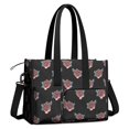 thumbnail image 2 of Teacher Tote Bag,Pioneer Flower Floral Print Pattern Teacher Utility Tote Bag,Large Work Tote Bags for Women with Multiple Pockets,Top Zipper Closure,13.8x10.6x6.7 Inch, 2 of 5