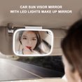 thumbnail image 2 of Car Sun Visor Mirror with LED Lights Makeup Sun-shading Cosmetic Mirror Adjustable Vanity Mirror Clip on Automobile Touch Screen Make Up Mirror, 2 of 7