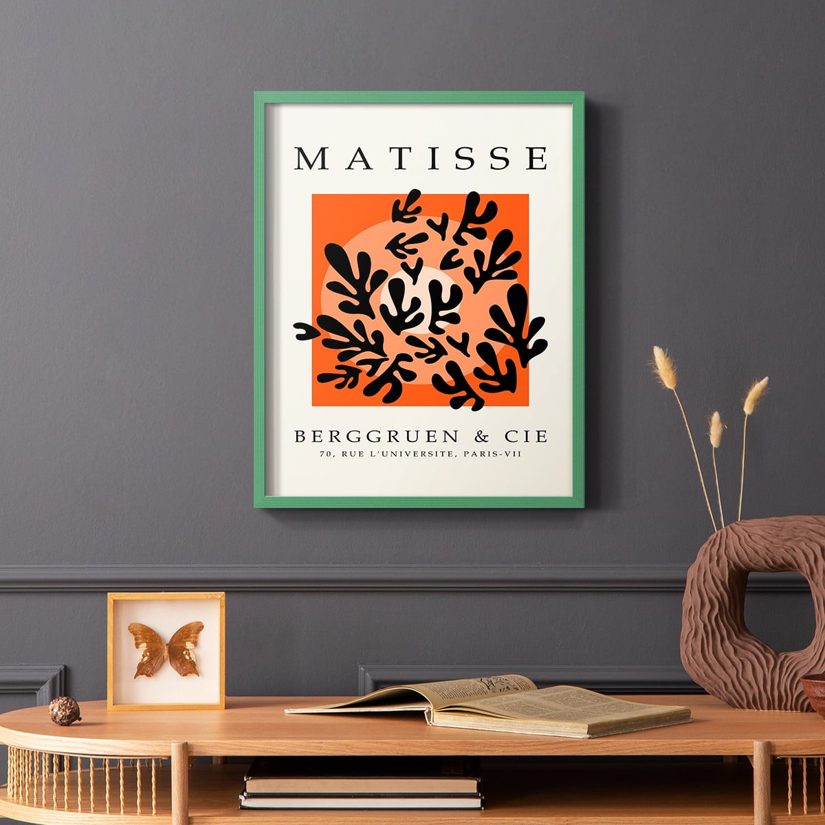 Matisse CCCXXIV in Green Solid Wood 11 x 14 Framed Print