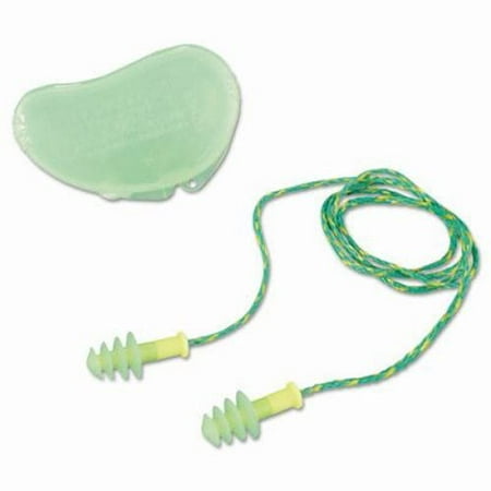 Howard Multiple-Use Earplugs, Corded, Green/White, 100 Pairs (HOW FUS30SHP)