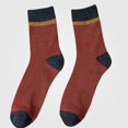 thumbnail image 3 of Babcutegg Mens Mid Calf Socks Color Block Comfy Cotton Anti-Slip Fall Winter Thermal Socks Red Size Free Size, 3 of 3