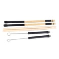 thumbnail image 2 of Drumstick, Easy Carrying Wood Metal Comfortable Grip Drum Stick Brush Set  for Performance, 2 of 8