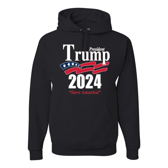 Wild Bobby Trump 2024 America Tee President Donald Trump Political Unisex Graphic Hoodie Sweatshirt, Black, Small