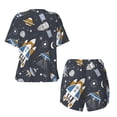 thumbnail image 5 of Lsque Space Cars Women's Short-Sleeved Pajama Set - 2 Piece Soft and Lightweight Sleepwear Set-Small, 5 of 9