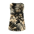 thumbnail image 4 of QUNYINEY Hawaiian Tank Tops Women Camisole Crew Neck Sleeveless Casual Tops Flowy Summer Loose Tank Tops, 4 of 5