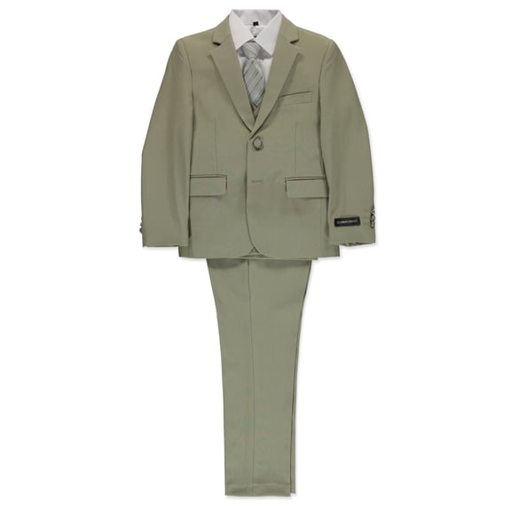 Kids World Big Boys' Timeless 5-Piece Suit Color: sage green Size: 18