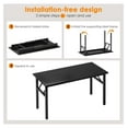 thumbnail image 4 of Computer Desk Office Desk 47 inches Folding Table with BIFMA Certification Computer Table Workstation No Install ed, Black Brown, 4 of 8